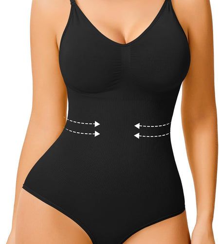 Women Slimming Bodysuits Shapewear Tops Tummy Control Body Shaper Spaghetti Strap Camisole Leotards Bodycon Jumpsuit