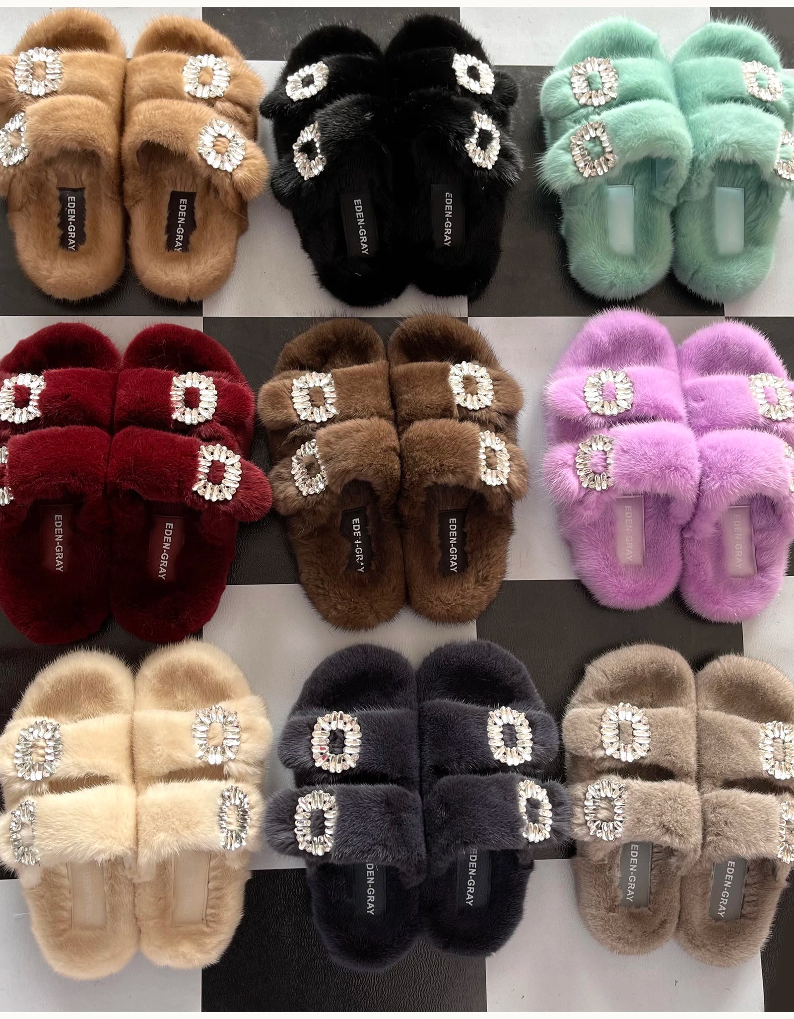 Winter Fur Slippers Women 2024 Flat Real Fur Mink Slippers Warm Soft Indoor Women Fur Slippers Luxury Designer Female Shoes