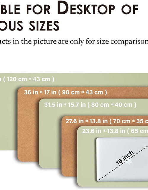 Load image into Gallery viewer, Cork Desk Mat - Dual-Sided Desk Pad for Office and Home - Desk Organization and Accessories - Ideal for Large Mouse Pad and Desk Mats on Top of Desks(Light Green,80Cmx 40Cm)

