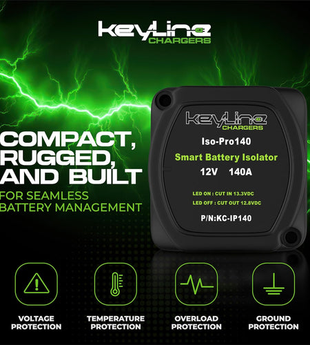 Dual Battery Isolator Kit, 140Amp Battery Isolator 12V Kit, Battery Disconnect Switch 12V | Cars, RV, UTV, ATV, Marine Battery Switch by