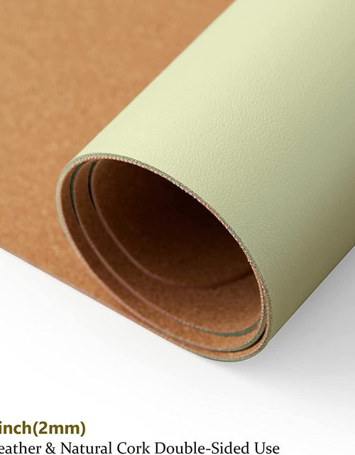 Load image into Gallery viewer, Cork Desk Mat - Dual-Sided Desk Pad for Office and Home - Desk Organization and Accessories - Ideal for Large Mouse Pad and Desk Mats on Top of Desks(Light Green,80Cmx 40Cm)
